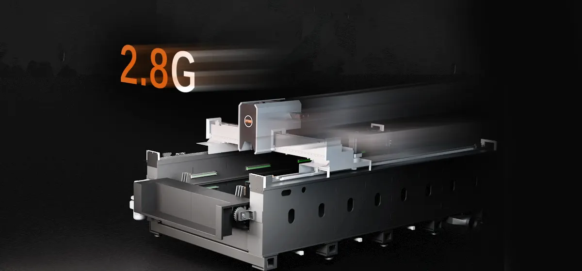 high speed laser cutter, acceleration up to 2.8G